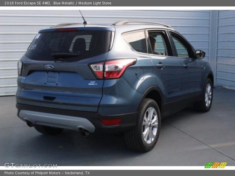 Blue Metallic / Medium Light Stone 2018 Ford Escape SE 4WD