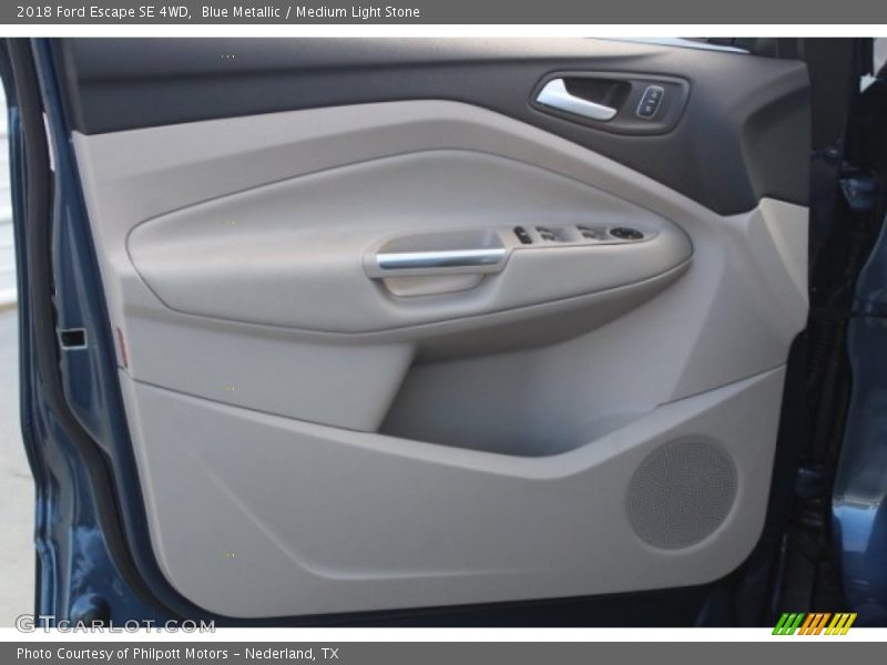 Blue Metallic / Medium Light Stone 2018 Ford Escape SE 4WD