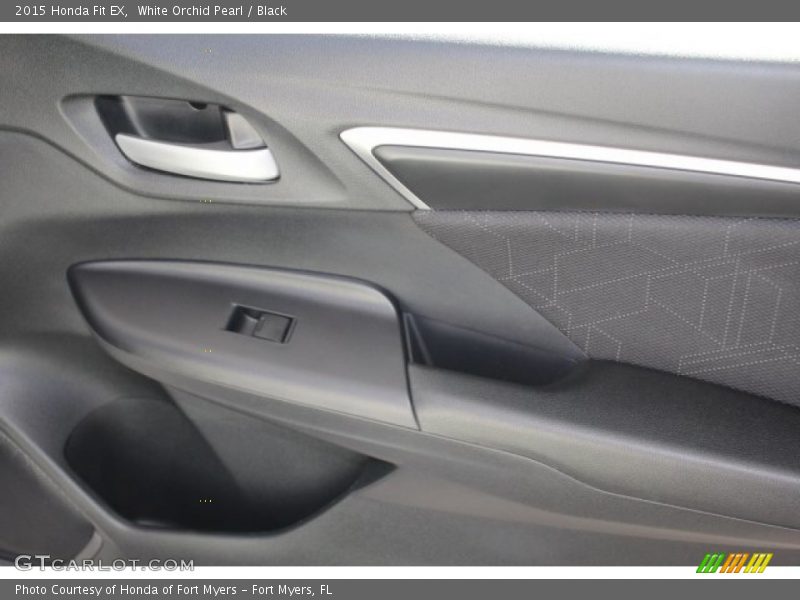 White Orchid Pearl / Black 2015 Honda Fit EX