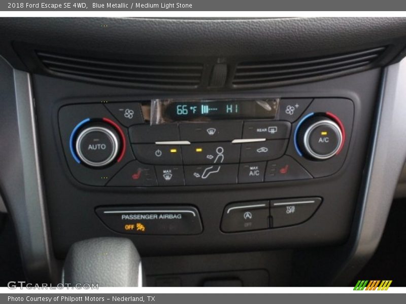 Blue Metallic / Medium Light Stone 2018 Ford Escape SE 4WD