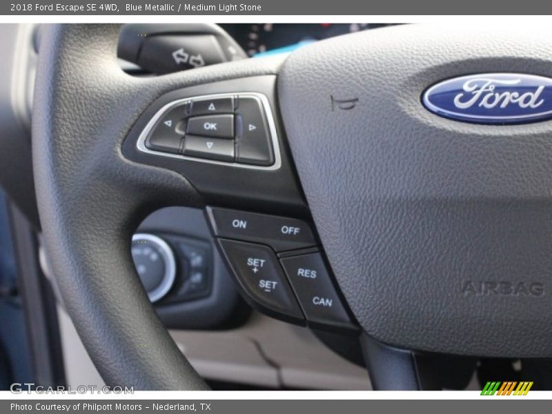 Blue Metallic / Medium Light Stone 2018 Ford Escape SE 4WD