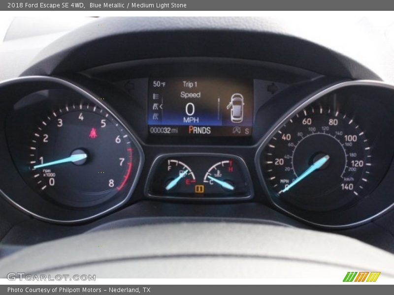 Blue Metallic / Medium Light Stone 2018 Ford Escape SE 4WD