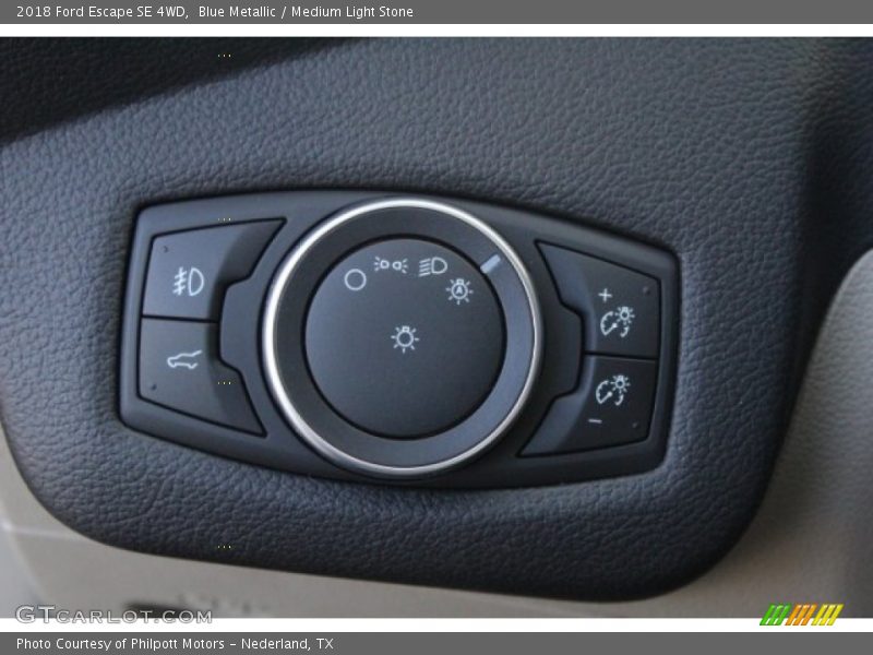 Blue Metallic / Medium Light Stone 2018 Ford Escape SE 4WD