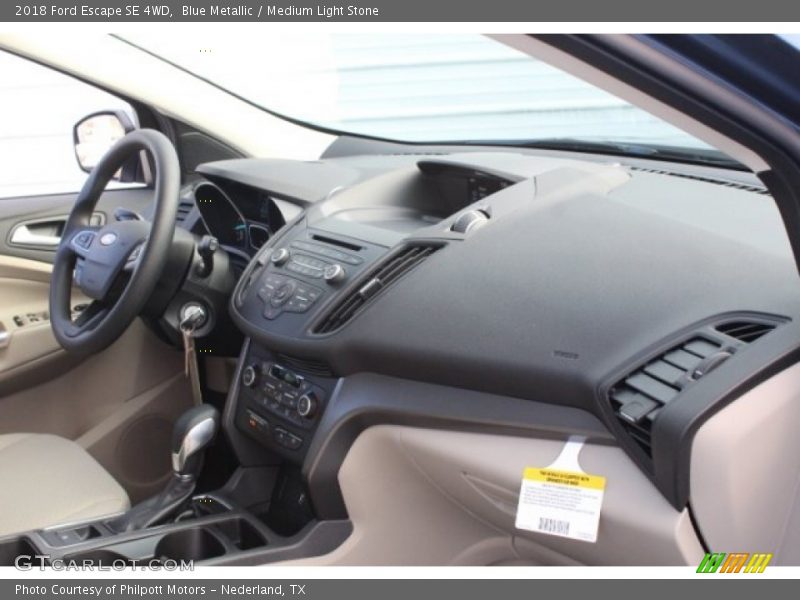 Blue Metallic / Medium Light Stone 2018 Ford Escape SE 4WD