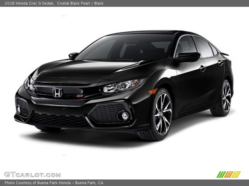 Crystal Black Pearl / Black 2018 Honda Civic Si Sedan