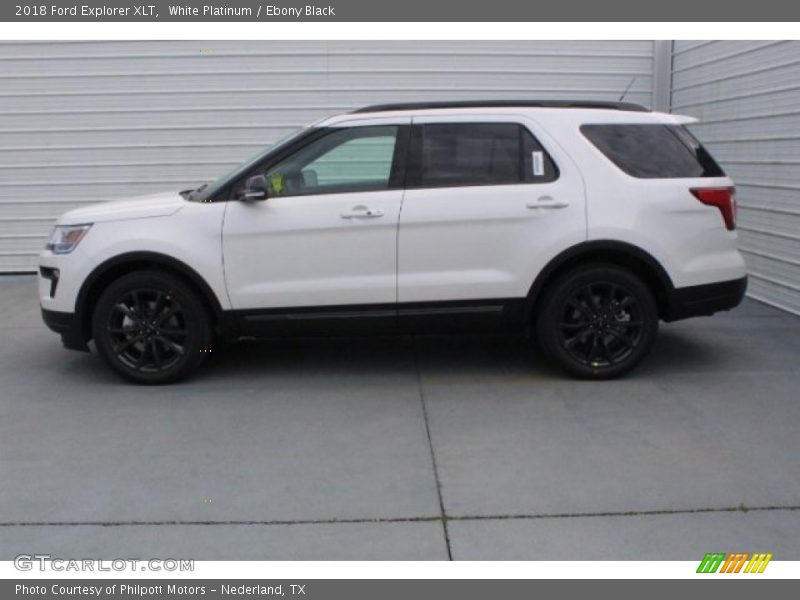 White Platinum / Ebony Black 2018 Ford Explorer XLT