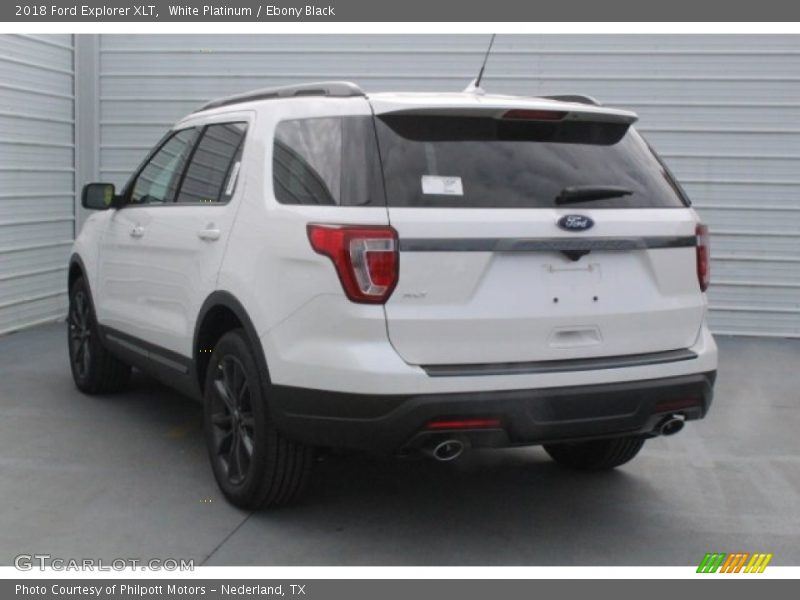 White Platinum / Ebony Black 2018 Ford Explorer XLT