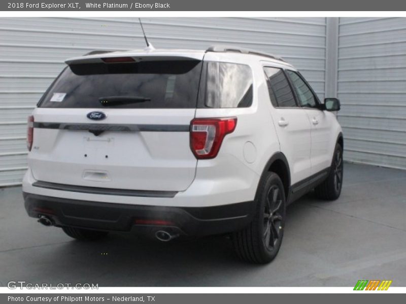 White Platinum / Ebony Black 2018 Ford Explorer XLT
