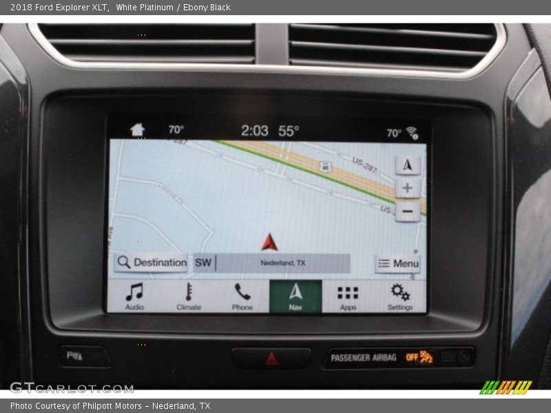 White Platinum / Ebony Black 2018 Ford Explorer XLT