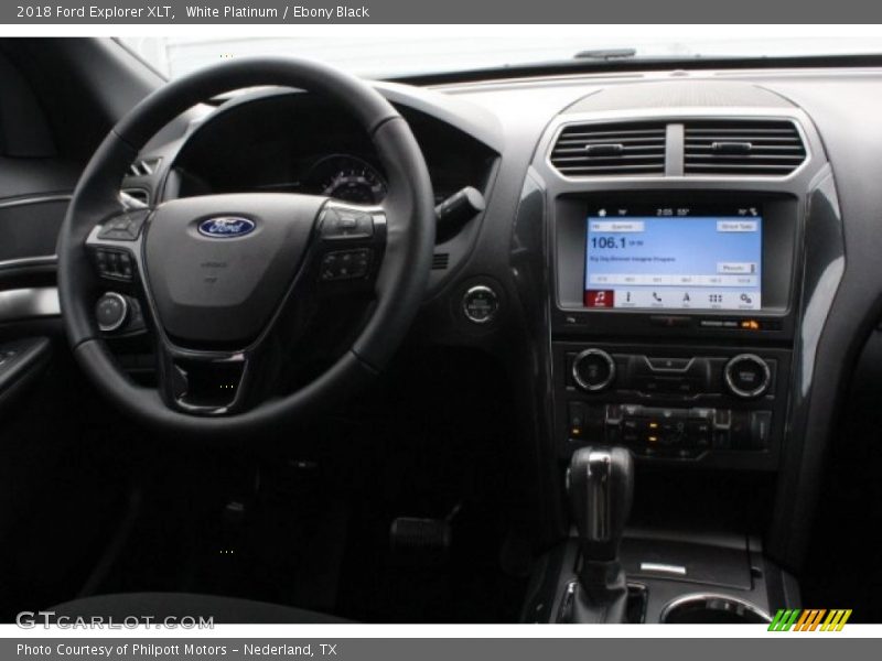 White Platinum / Ebony Black 2018 Ford Explorer XLT