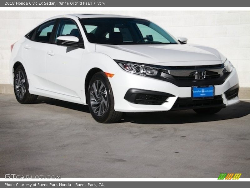 White Orchid Pearl / Ivory 2018 Honda Civic EX Sedan