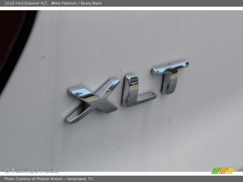 White Platinum / Ebony Black 2018 Ford Explorer XLT