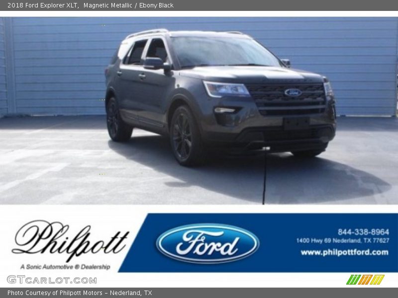 Magnetic Metallic / Ebony Black 2018 Ford Explorer XLT