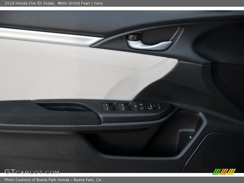 White Orchid Pearl / Ivory 2018 Honda Civic EX Sedan