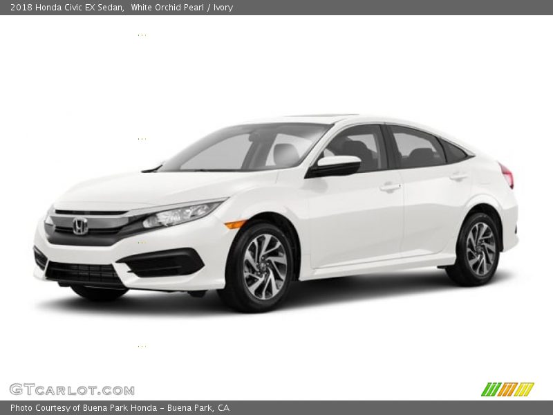 White Orchid Pearl / Ivory 2018 Honda Civic EX Sedan