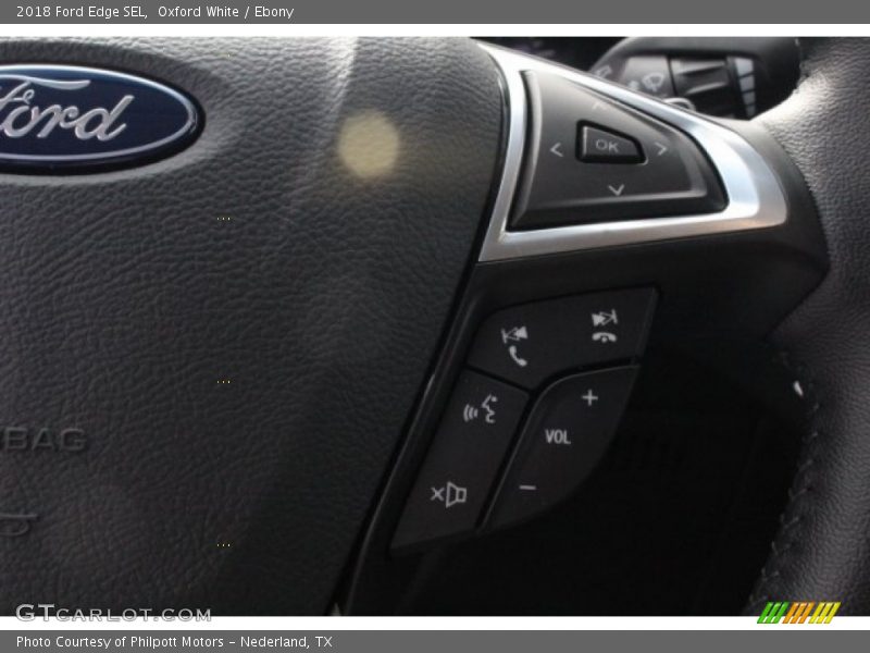Oxford White / Ebony 2018 Ford Edge SEL