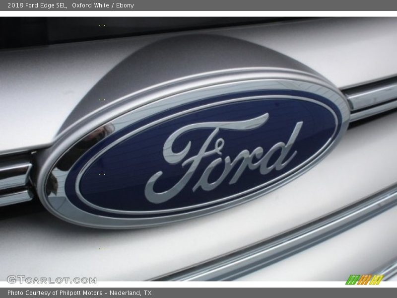Oxford White / Ebony 2018 Ford Edge SEL