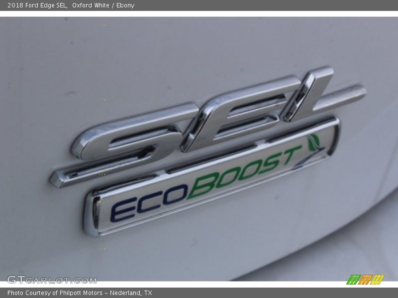 Oxford White / Ebony 2018 Ford Edge SEL