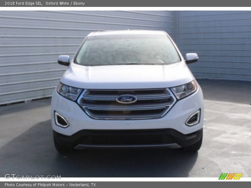 Oxford White / Ebony 2018 Ford Edge SEL