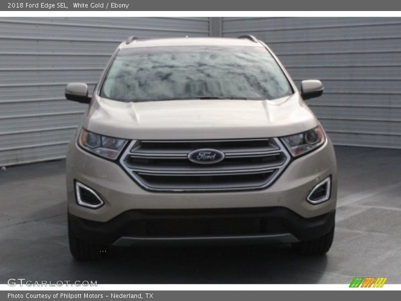 White Gold / Ebony 2018 Ford Edge SEL