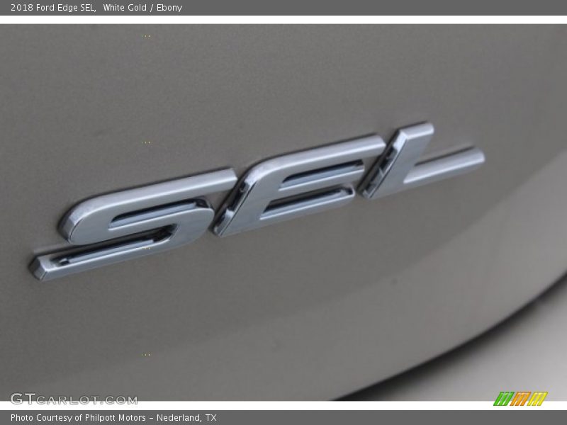 White Gold / Ebony 2018 Ford Edge SEL
