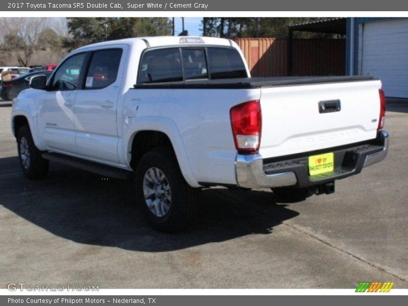 Super White / Cement Gray 2017 Toyota Tacoma SR5 Double Cab
