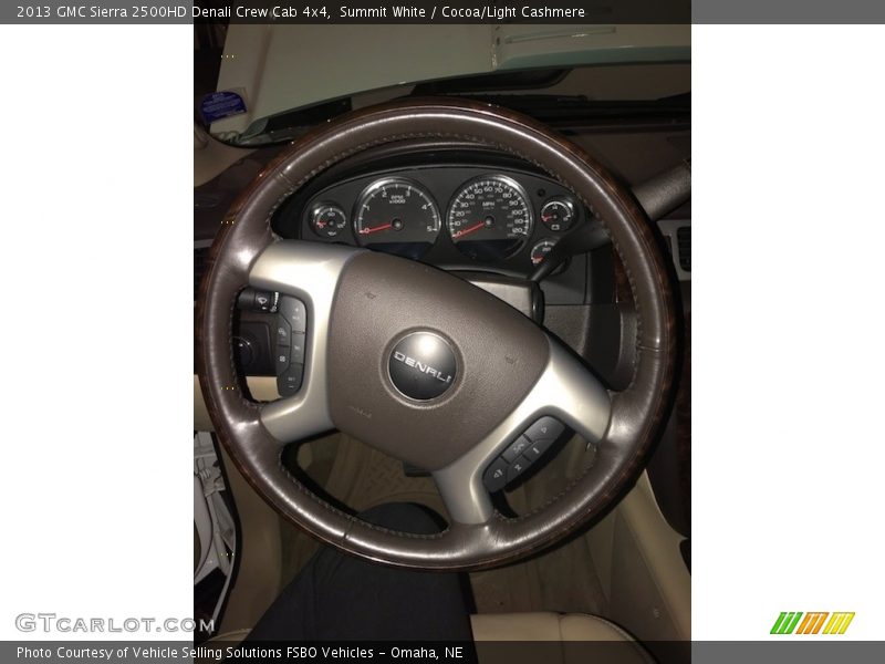 Summit White / Cocoa/Light Cashmere 2013 GMC Sierra 2500HD Denali Crew Cab 4x4