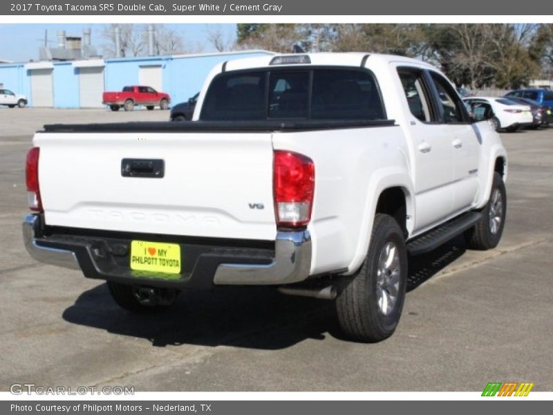 Super White / Cement Gray 2017 Toyota Tacoma SR5 Double Cab