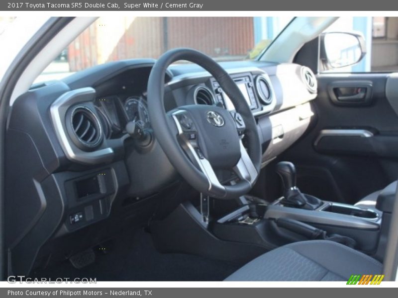 Super White / Cement Gray 2017 Toyota Tacoma SR5 Double Cab