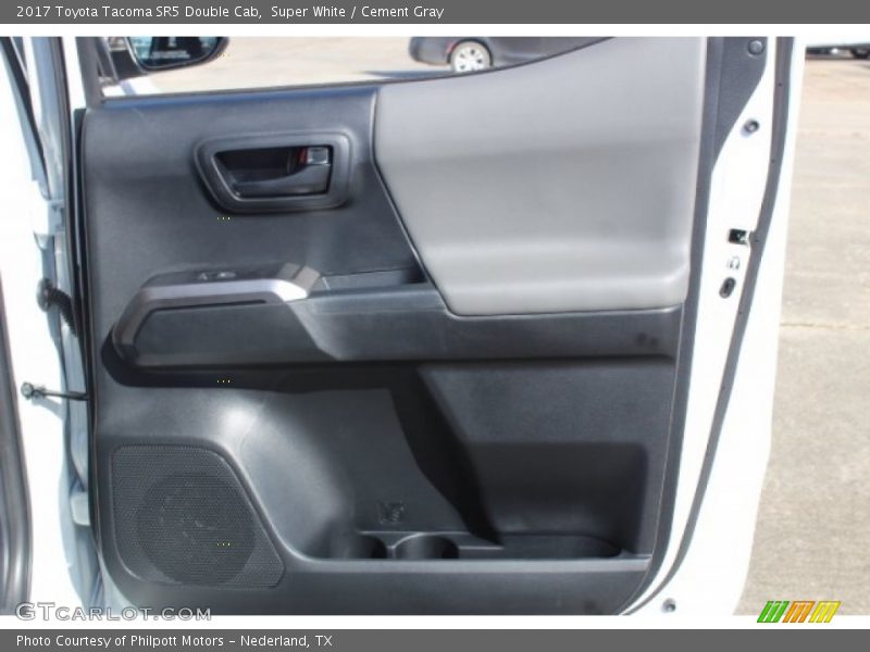 Super White / Cement Gray 2017 Toyota Tacoma SR5 Double Cab
