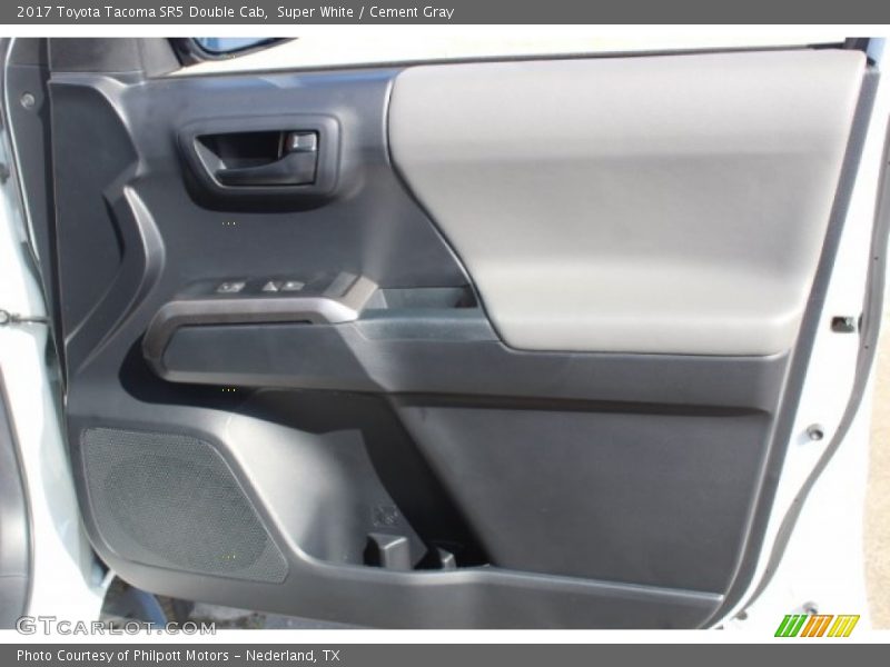 Super White / Cement Gray 2017 Toyota Tacoma SR5 Double Cab