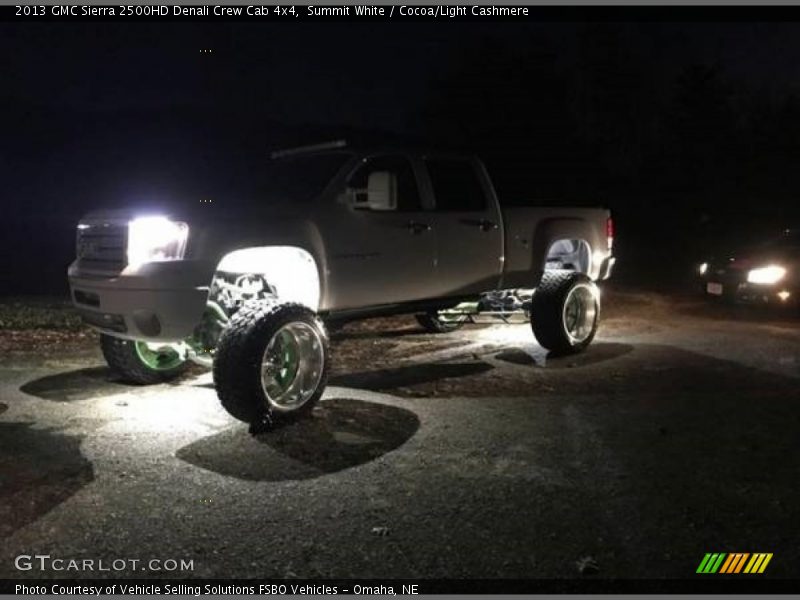 Summit White / Cocoa/Light Cashmere 2013 GMC Sierra 2500HD Denali Crew Cab 4x4