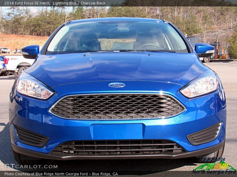 Lightning Blue / Charcoal Black 2018 Ford Focus SE Hatch