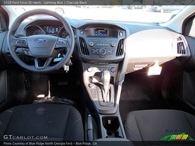 Lightning Blue / Charcoal Black 2018 Ford Focus SE Hatch
