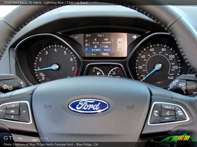 Lightning Blue / Charcoal Black 2018 Ford Focus SE Hatch