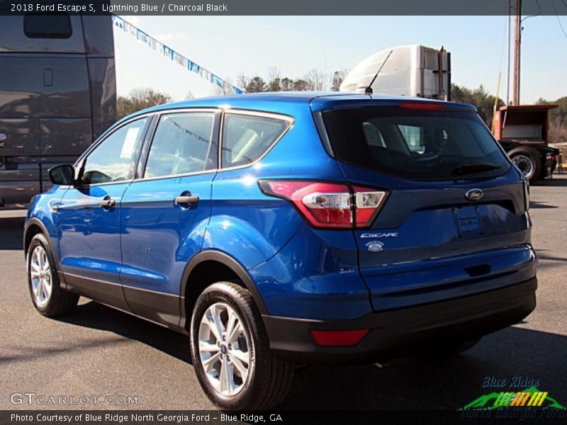 Lightning Blue / Charcoal Black 2018 Ford Escape S