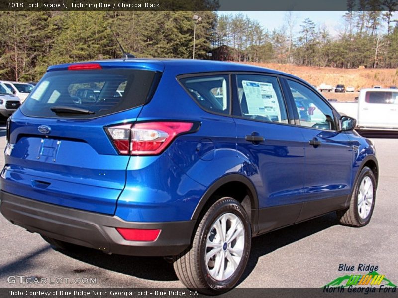 Lightning Blue / Charcoal Black 2018 Ford Escape S