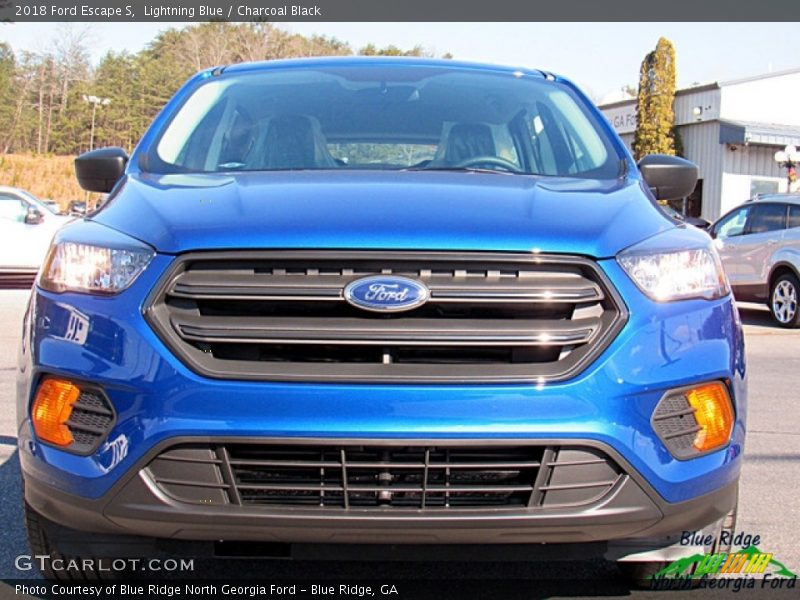 Lightning Blue / Charcoal Black 2018 Ford Escape S