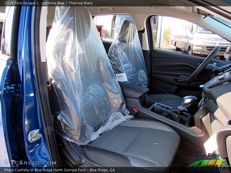 Lightning Blue / Charcoal Black 2018 Ford Escape S