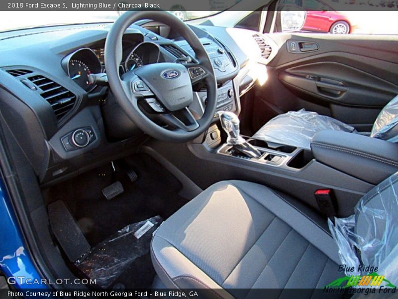 Lightning Blue / Charcoal Black 2018 Ford Escape S
