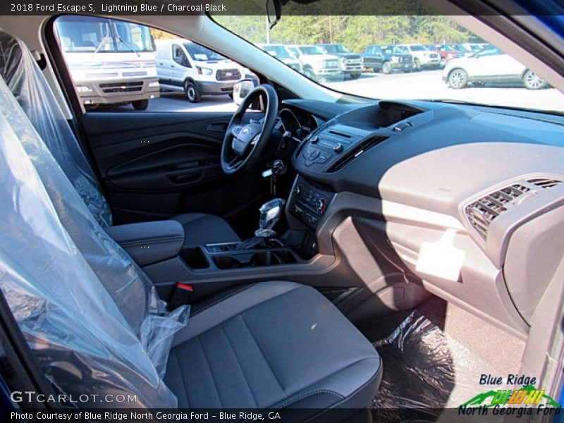 Lightning Blue / Charcoal Black 2018 Ford Escape S