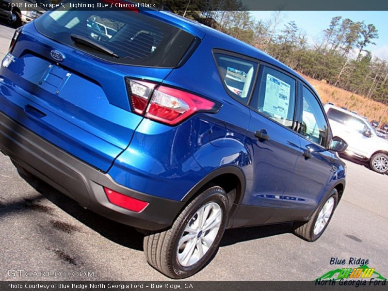 Lightning Blue / Charcoal Black 2018 Ford Escape S