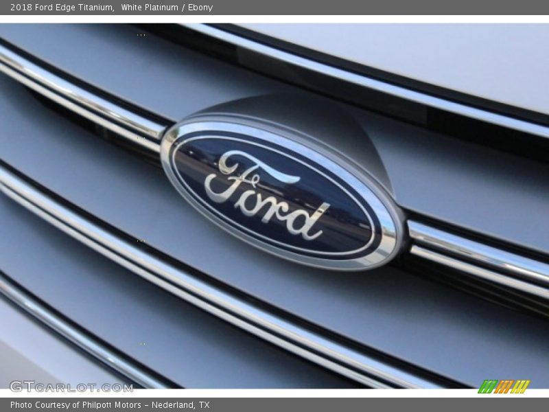 White Platinum / Ebony 2018 Ford Edge Titanium