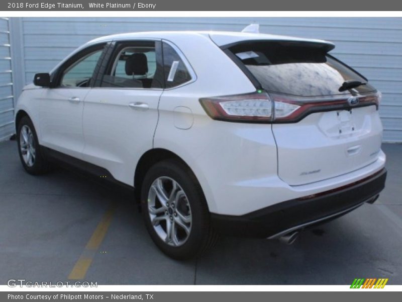 White Platinum / Ebony 2018 Ford Edge Titanium