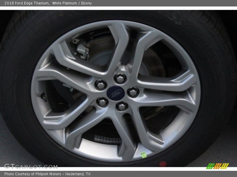 White Platinum / Ebony 2018 Ford Edge Titanium