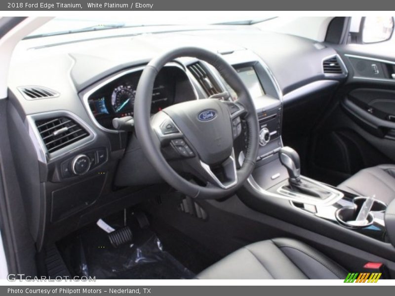 White Platinum / Ebony 2018 Ford Edge Titanium