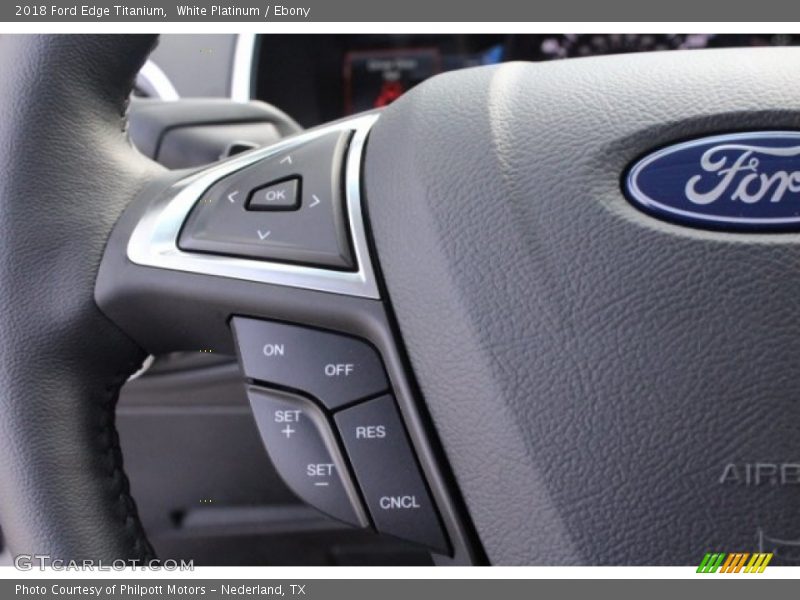 White Platinum / Ebony 2018 Ford Edge Titanium