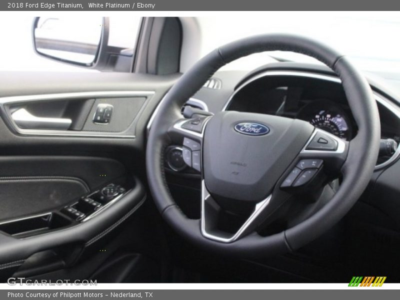 White Platinum / Ebony 2018 Ford Edge Titanium