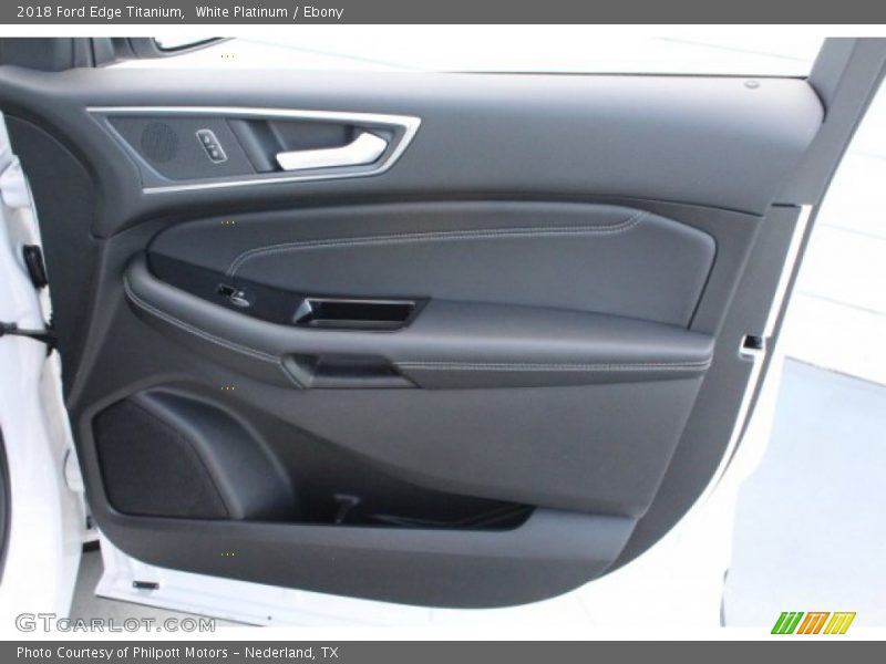 White Platinum / Ebony 2018 Ford Edge Titanium