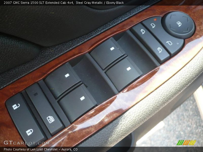 Steel Gray Metallic / Ebony Black 2007 GMC Sierra 1500 SLT Extended Cab 4x4